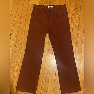 Zara crop flare mid rise